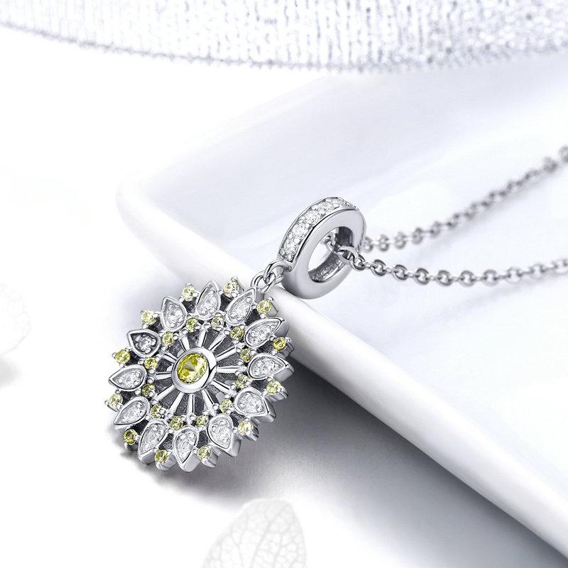 FASHIONABLE PENDANTS SHINING ZIRCON 925 SILVER CHARM