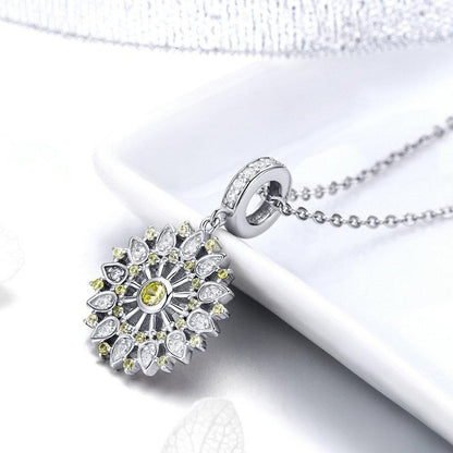 FASHIONABLE PENDANTS SHINING ZIRCON 925 SILVER CHARM