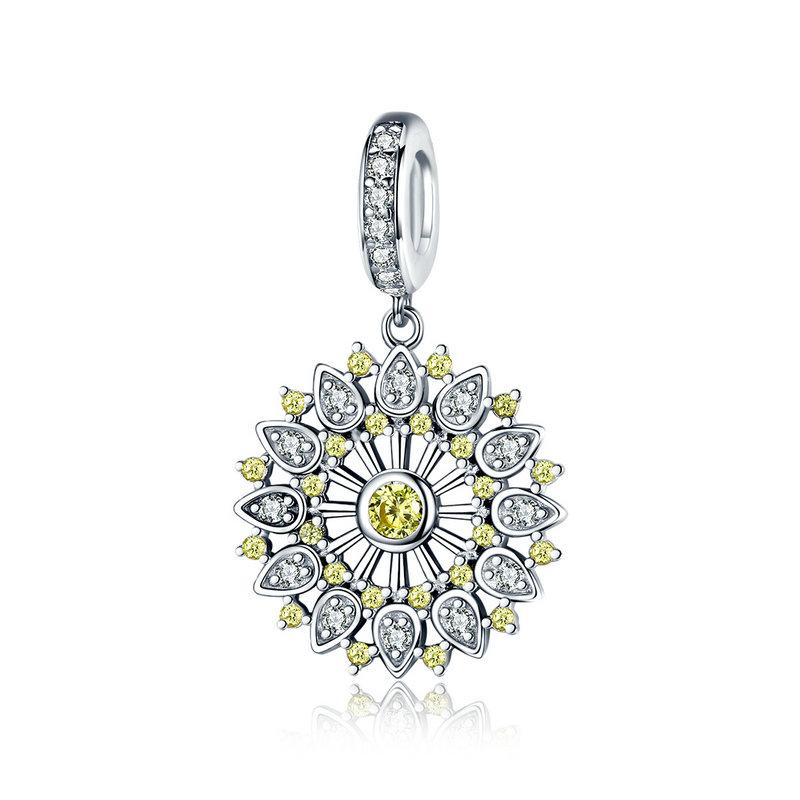 FASHIONABLE PENDANTS SHINING ZIRCON 925 SILVER CHARM