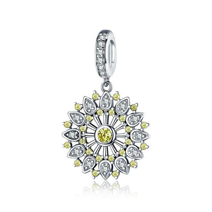 FASHIONABLE PENDANTS SHINING ZIRCON 925 SILVER CHARM