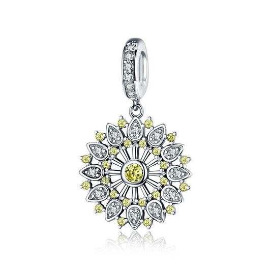 FASHIONABLE PENDANTS SHINING ZIRCON 925 SILVER CHARM