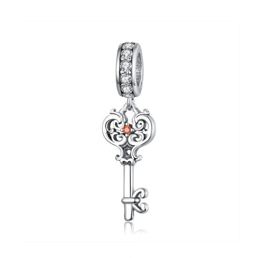 Heart Key Dangle Charm