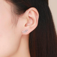 Load image into Gallery viewer, 925 STERLING SILVER SPRING LEAF EARRINGS