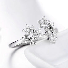 Load image into Gallery viewer, 925 Sterling Silver CZ Daisy Adjustable Ring