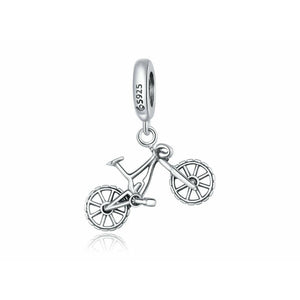 925 Sterling Silver Dainty Bicycle Dangle Charm