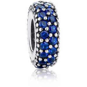 925 Sterling Silver Royal Blue CZ Spacer
