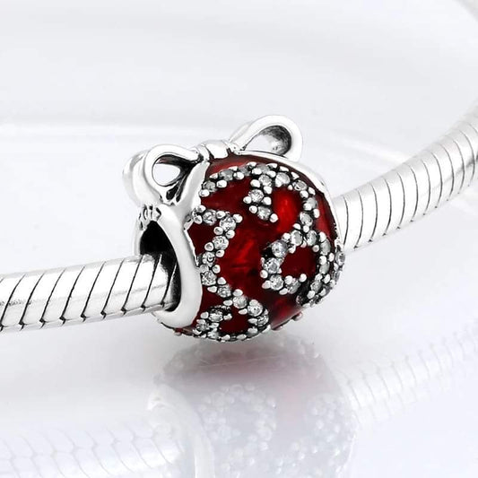 Red Christmas Gift Ball Charm