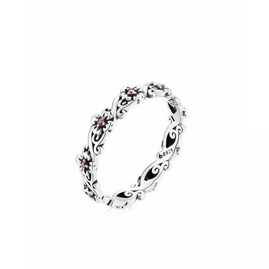 Vintage Pattern Daisy Ring