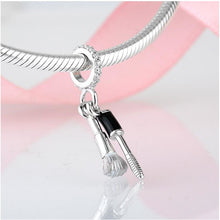 Load image into Gallery viewer, 925 Sterling Silver Mascara and Brush Dangle Charm