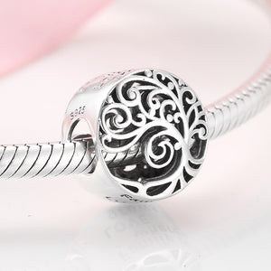 925 Sterling Silver Family is where LOVE Grows Family Tree Bead Charm