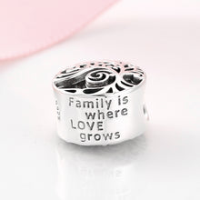Load image into Gallery viewer, 925 Sterling Silver Family is where LOVE Grows Family Tree Bead Charm