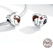 Load image into Gallery viewer, 925 Sterling Silver Honour for Medical Personnel Hero Bead Charm