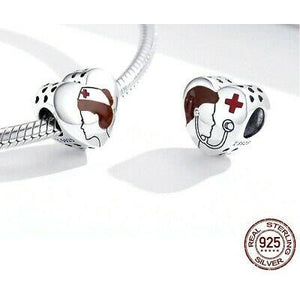 925 Sterling Silver Honour for Medical Personnel Hero Bead Charm
