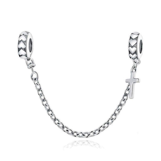 Heart And Cross SILICONE Safety Chain
