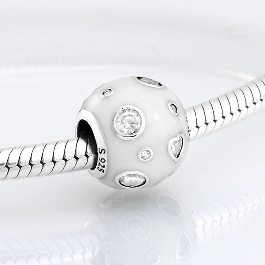 White Pearl Escence CZ Bead Charm