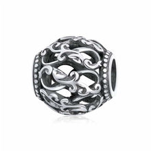 Load image into Gallery viewer, 925 Sterling Silver Bohemian Openwork Retro Texture Bead Charm
