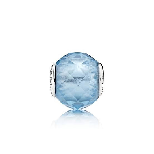Light Blue Glass Murano Mini ME Bead Charm