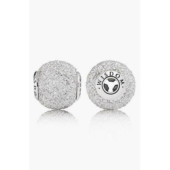 CZ White Mini ME Bead Charm