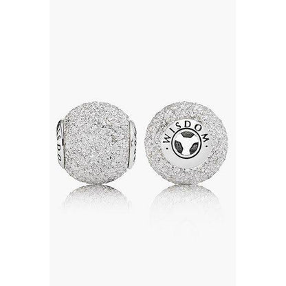 CZ White Mini ME Bead Charm