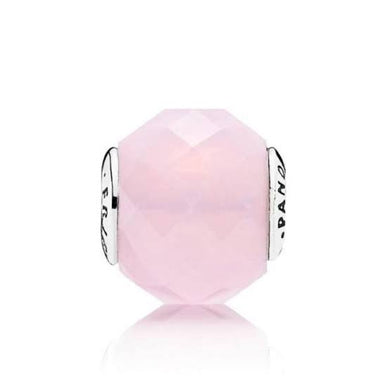 925 Sterling Silver Pink Glass Murano Mini ME Bead Charm