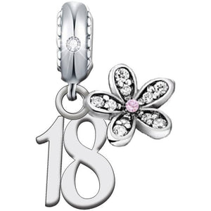 925 Sterling Silver 18 and Fabulous Dangle Charm
