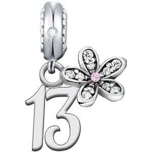925 Sterling Silver 13 and Fabulous Dangle Charm