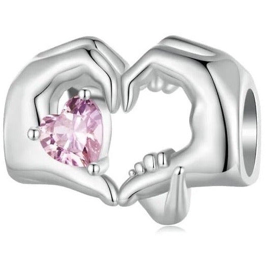 925 Sterling Silver Hands Full Love Charm