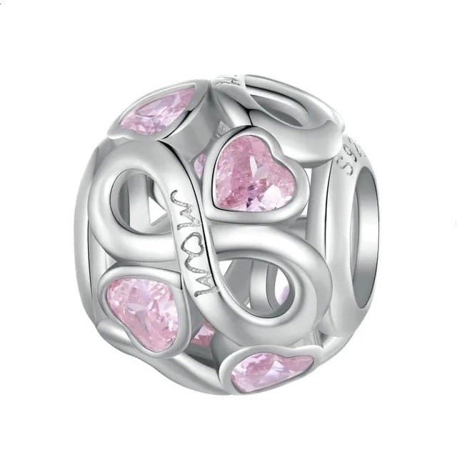 Openwork Infinity MOM Ball Bead Charm