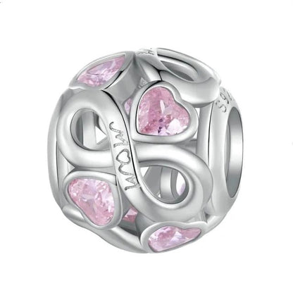 Openwork Infinity MOM Ball Bead Charm
