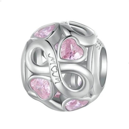 Openwork Infinity MOM Ball Bead Charm