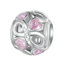 Load image into Gallery viewer, 925 Sterling Silver Openwork Infinity MOM Ball Bead Charm