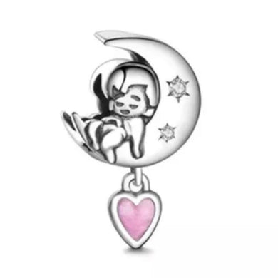 925 Sterling Silver 'I Love You to the Moon and Back' Bead Charm