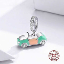 Load image into Gallery viewer, 925 Sterling Silver Vintage Green Sports Car Charm