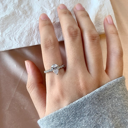 CZ Teardrop Ring
