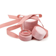 Load image into Gallery viewer, Pink Velvet Ring Box
