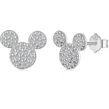 Load image into Gallery viewer, 925 Sterling Silver CZ Mickey Mouse Stud Earrings