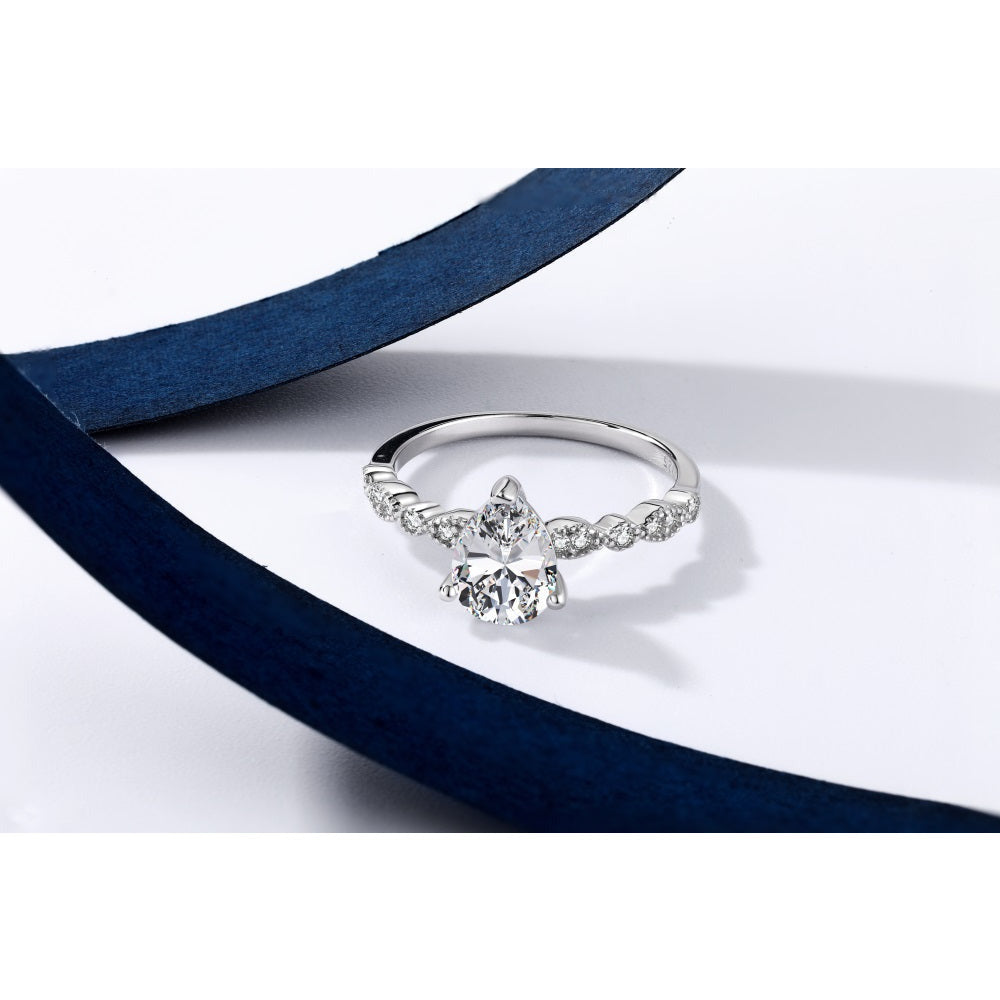 CZ Teardrop Ring