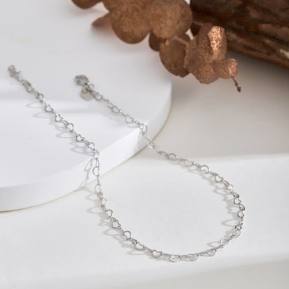 Elegant Heart Link Bracelet