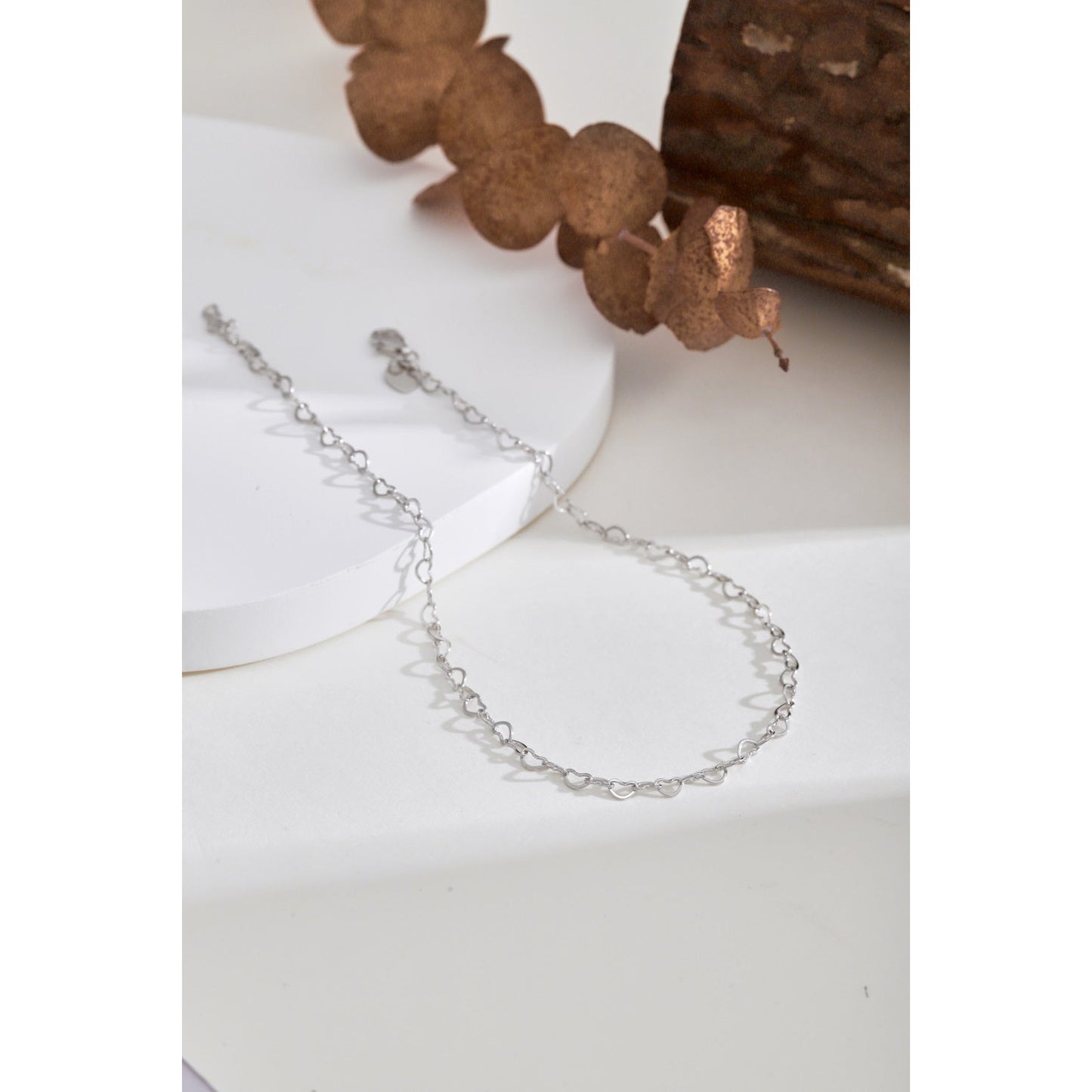 Elegant Heart Link Bracelet