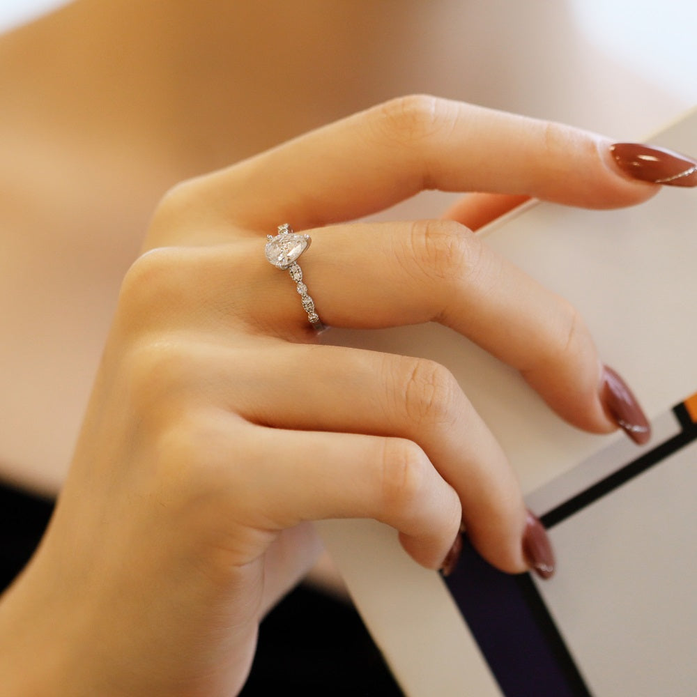 CZ Teardrop Ring