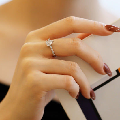 CZ Teardrop Ring