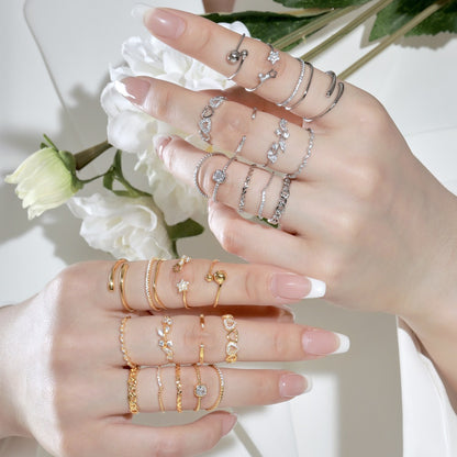 Clear CZ Hearts Ring