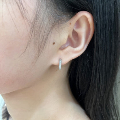 Clear CZ Hoop Earrings