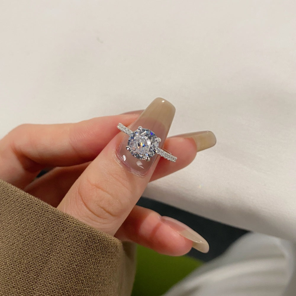 Clear CZ Round Solitaire Ring