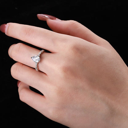 CZ Teardrop Ring