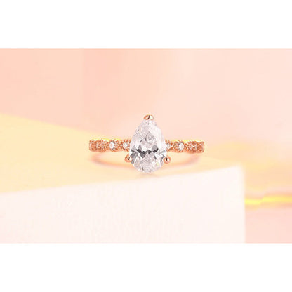 CZ Teardrop Ring