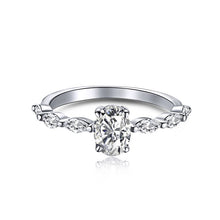 Load image into Gallery viewer, 925 Sterling Silver CZ Oval Ring