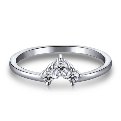 Clear CZ Small Wishbone Band