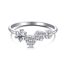 Load image into Gallery viewer, 925 Sterling Silver CZ Daisy Ring