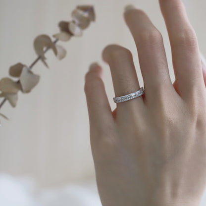 Clear CZ Double Band Ring